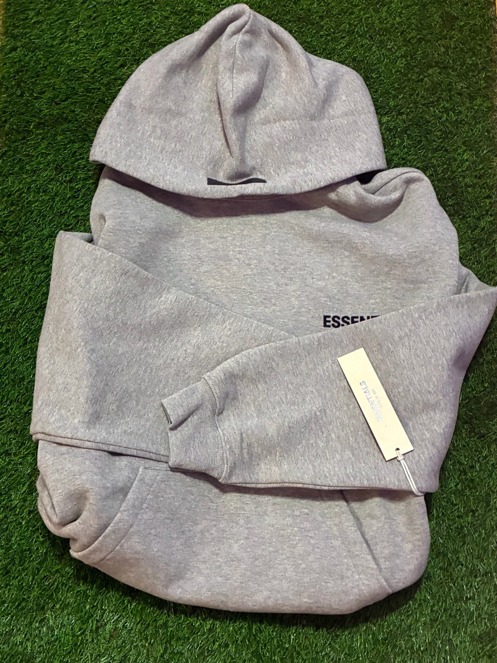 ESSENTIALS Gray Crewneck Pullover Hoodie